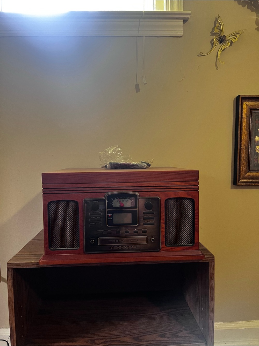 Crosley Red Wood Retro Portable Speaker System